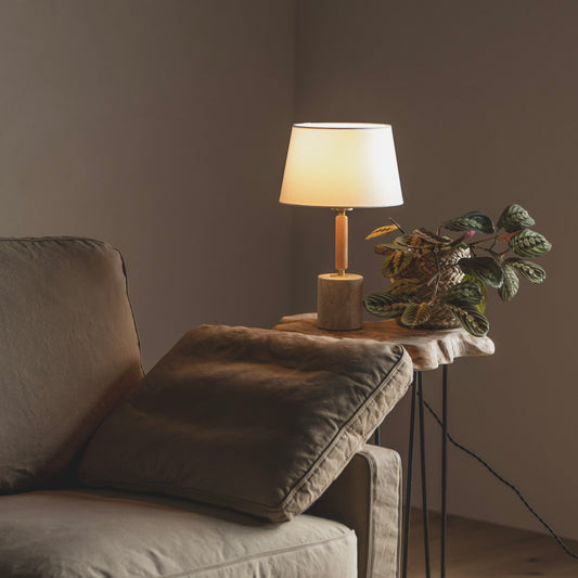 Monolith-table lamp WH/BN
