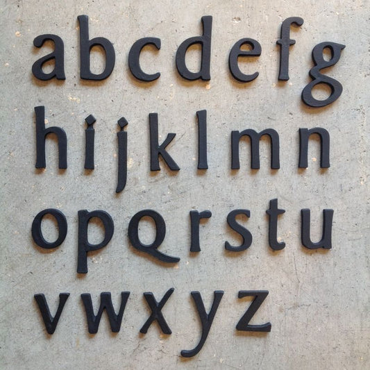 Brass Letter Alphabet Lowercase S Size