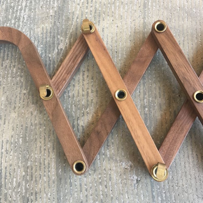 wood bracket SCISSOR WALNUT