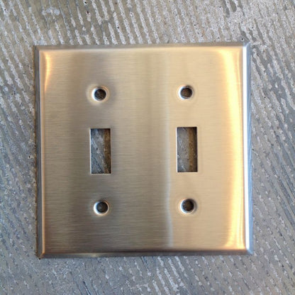 American switch cover 2 ports (stainless steel)
