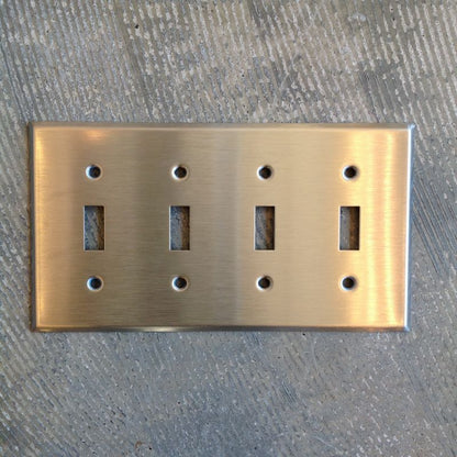 American switch cover 4 ports (stainless steel)