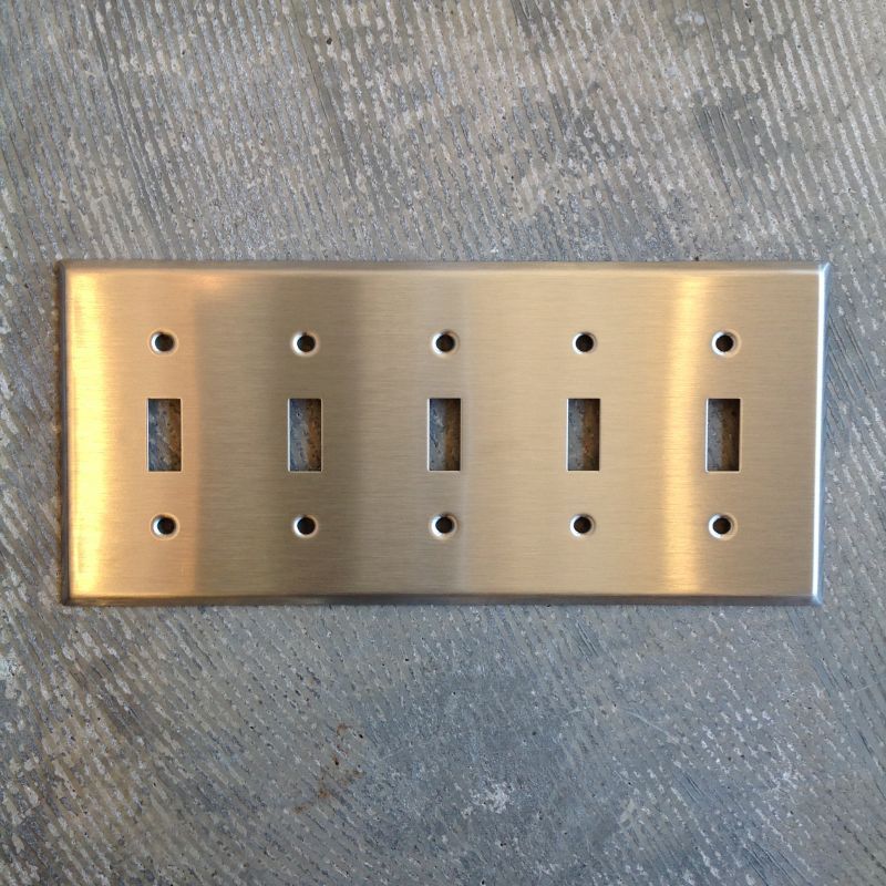 American switch cover 5 ports (stainless steel)