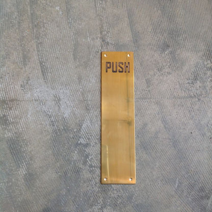 BRASS PUSH PLATE (文字入り) 押し板