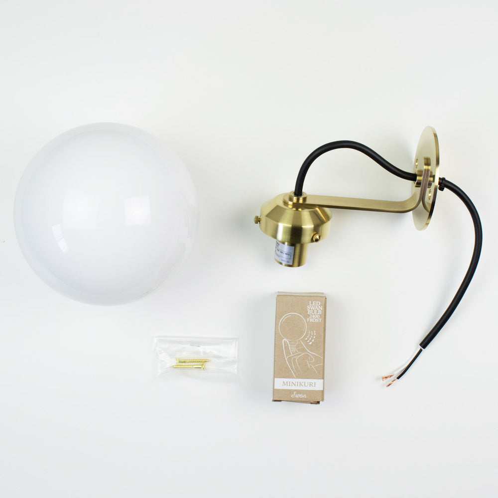 Galleria 60-150 GlassGlobe (wh) 真鍮 ブラケットライト 照明 – PARTS