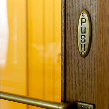 Oval Door Sign Push